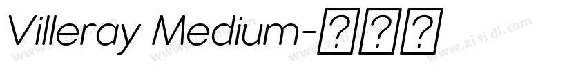 Villeray Medium字体转换